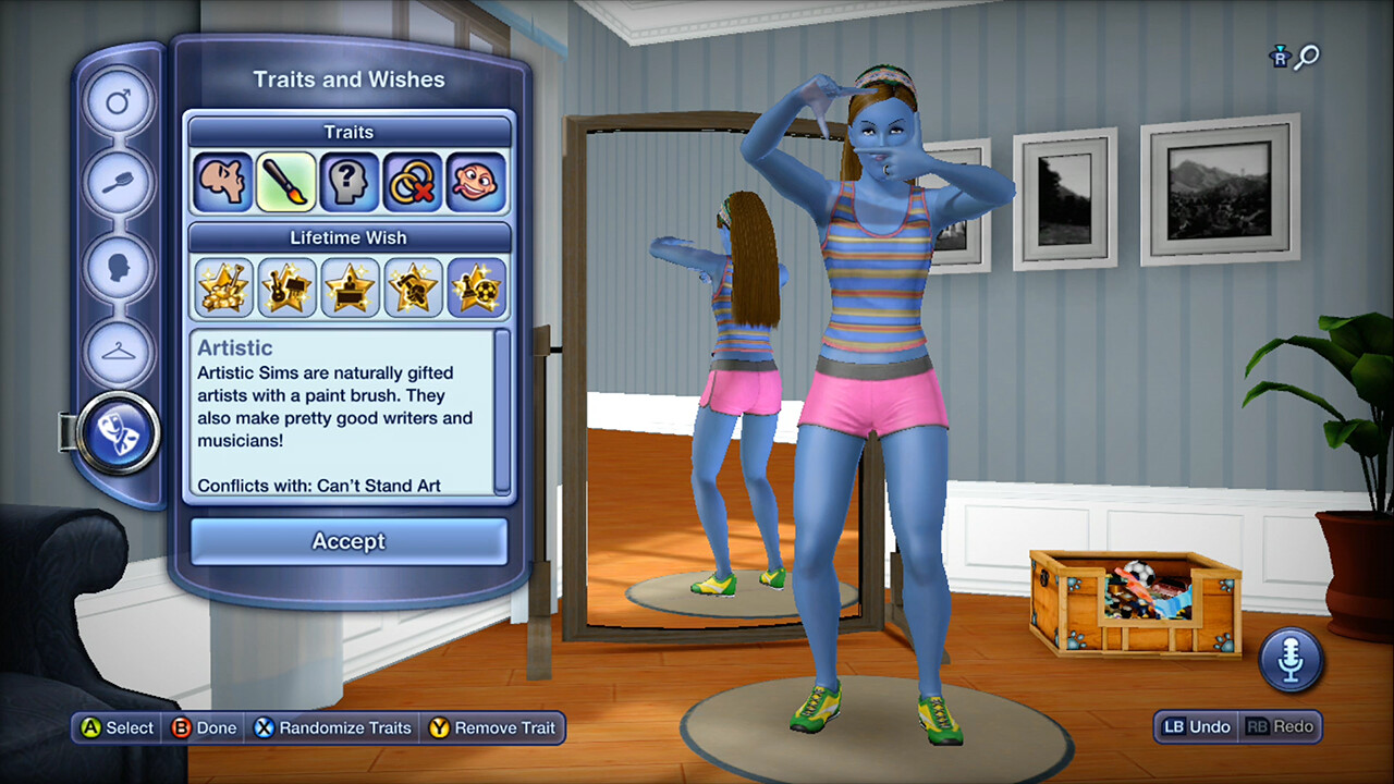 Create a Sim - traits &amp; wishes selection