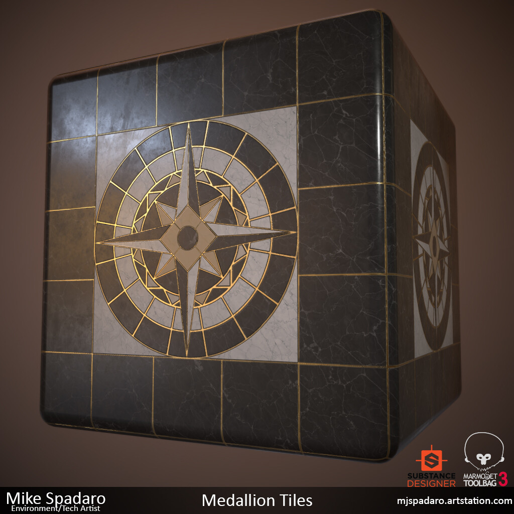 Marble flooring used in the elevator scene. 100% Made in Designer, 