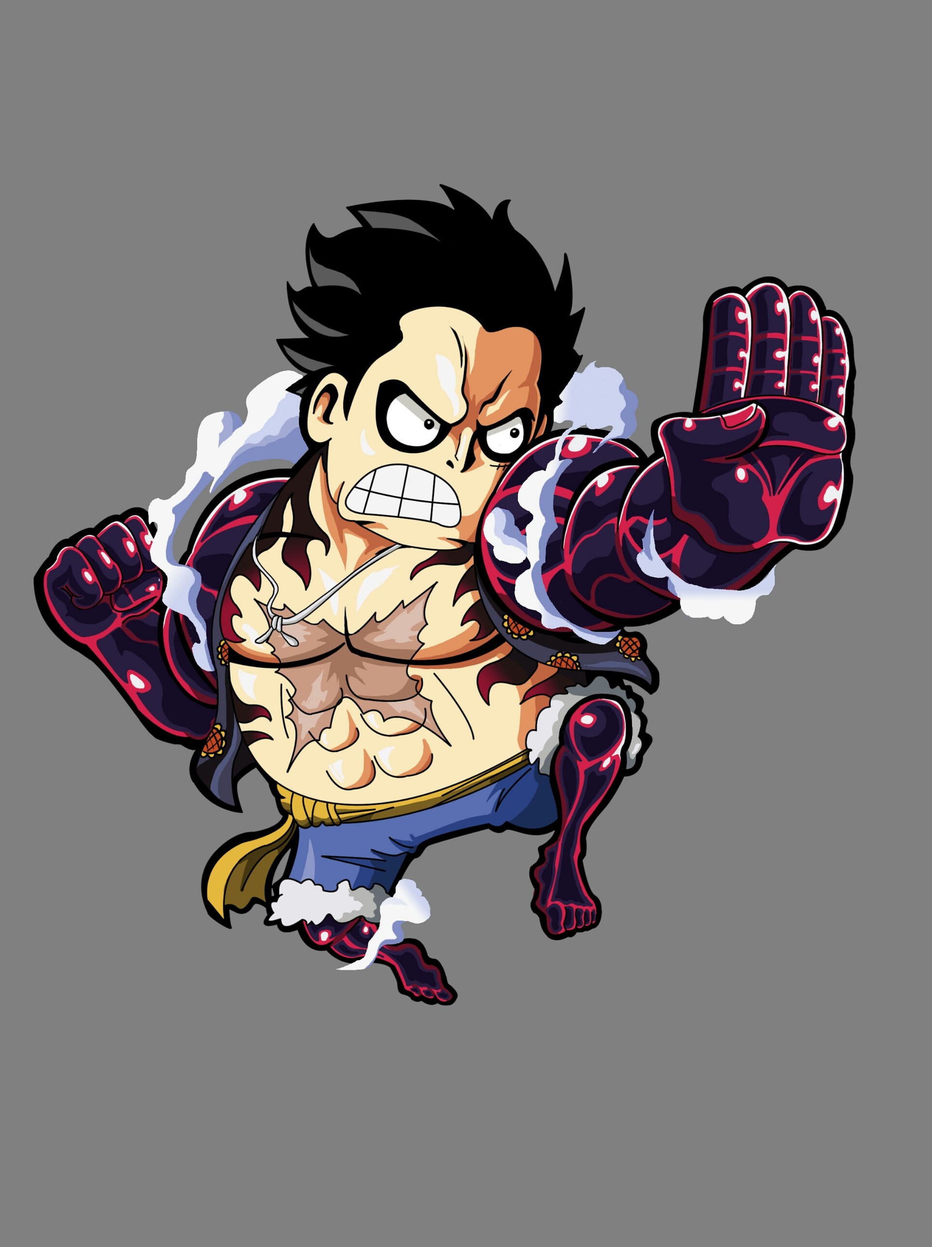Artstation Luffy 4th Gear Bounce Man Jay Frank Quindo
