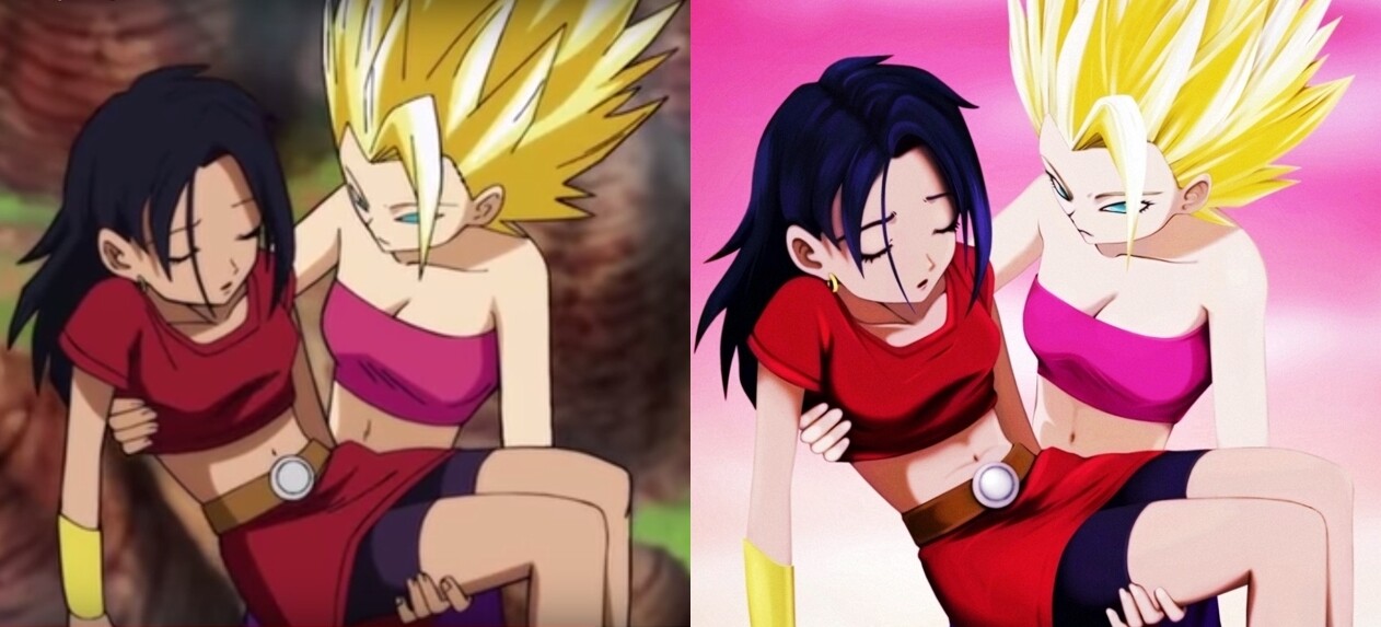 Artstation Dragon Ball Kale Caulifla Riusu Abilgarma