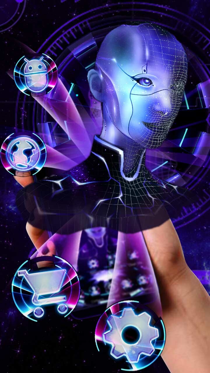 Artstation 3d Galaxy Alien Tech Girl Theme Rucha Rane