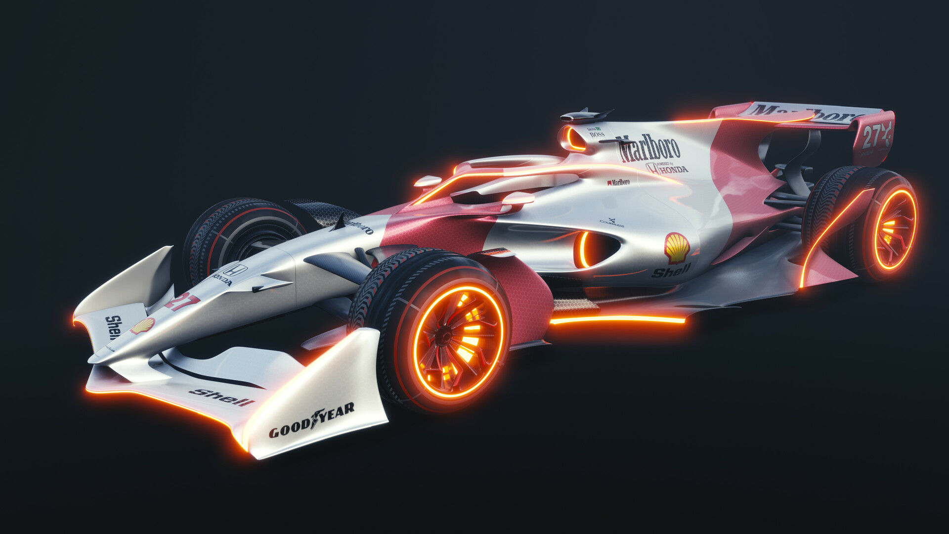 Artstation Futuristic F1 Car Retro Mclaren Eevee Volodymyr Borovkov