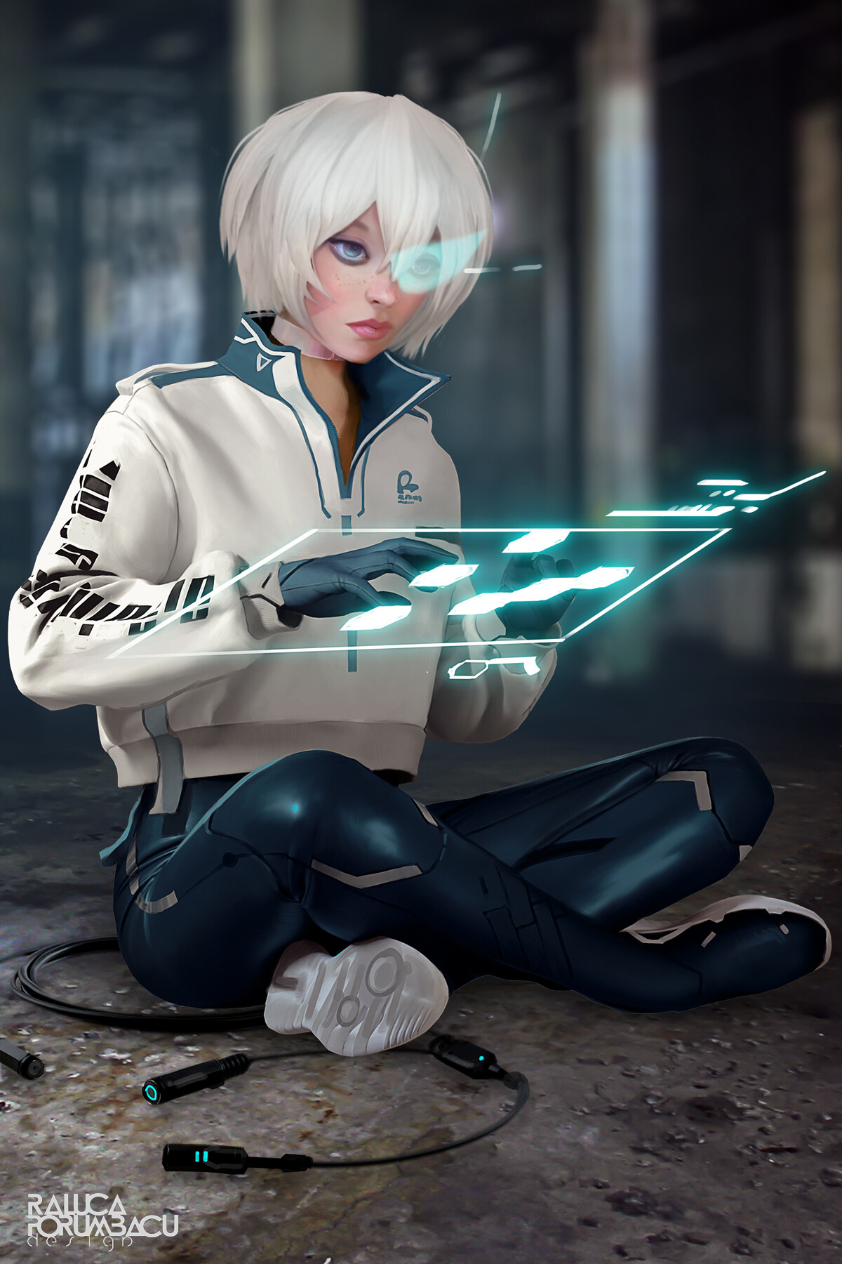 Artstation Cyberpunk Model Leather Girl 4 Raluca Porumbacu