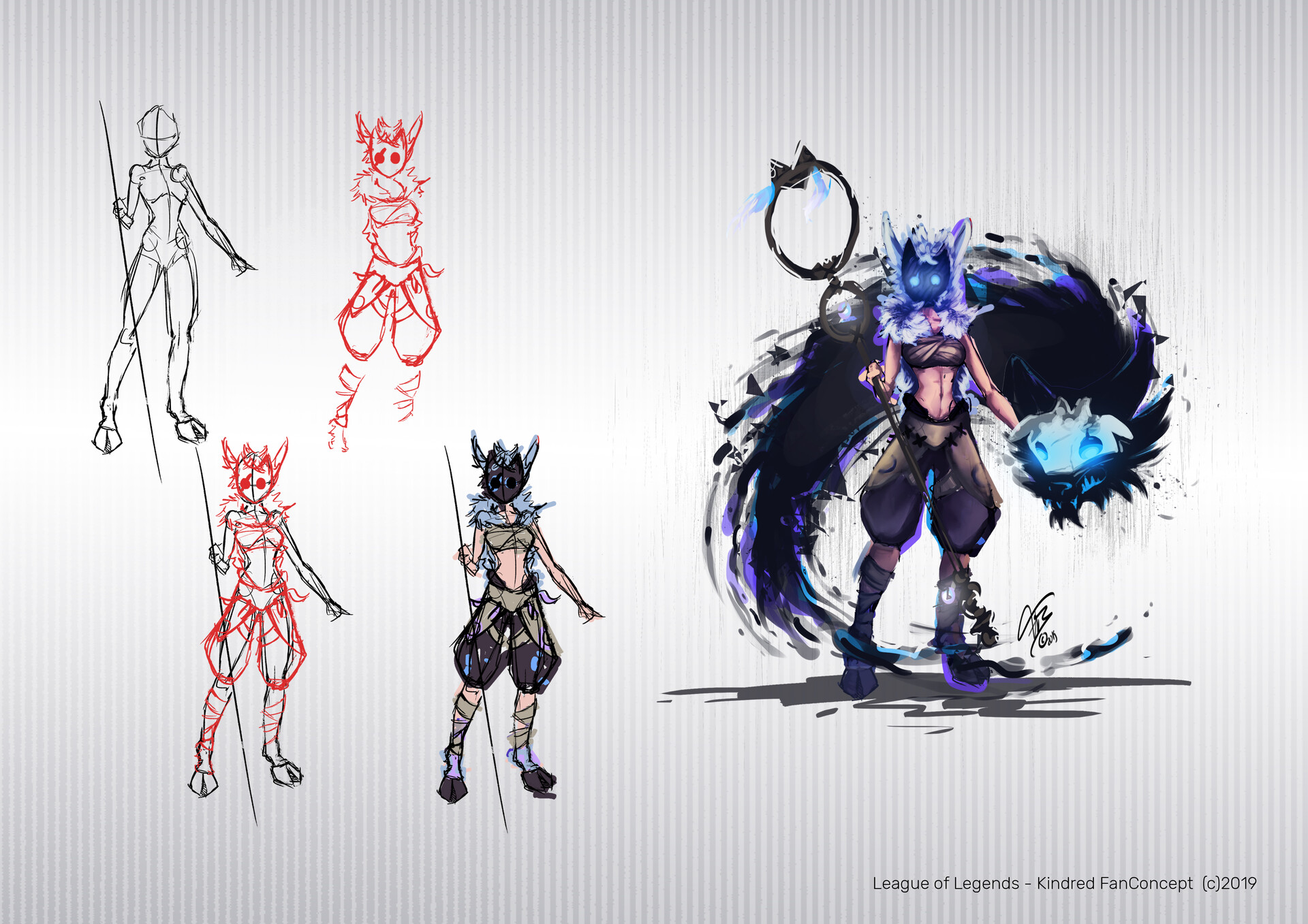 Pushing Foward The Art of Character Design: League of Legends Creates  Kindred