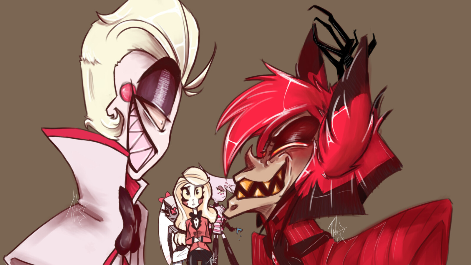Artstation Hazbin Hotel Alastor Lucifer Nerdy One
