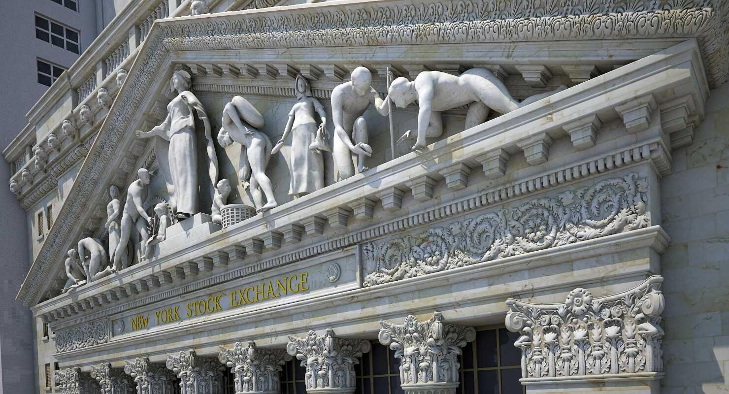 Artstation New York Stock Exchange Building 3d Model Tim Shaw S