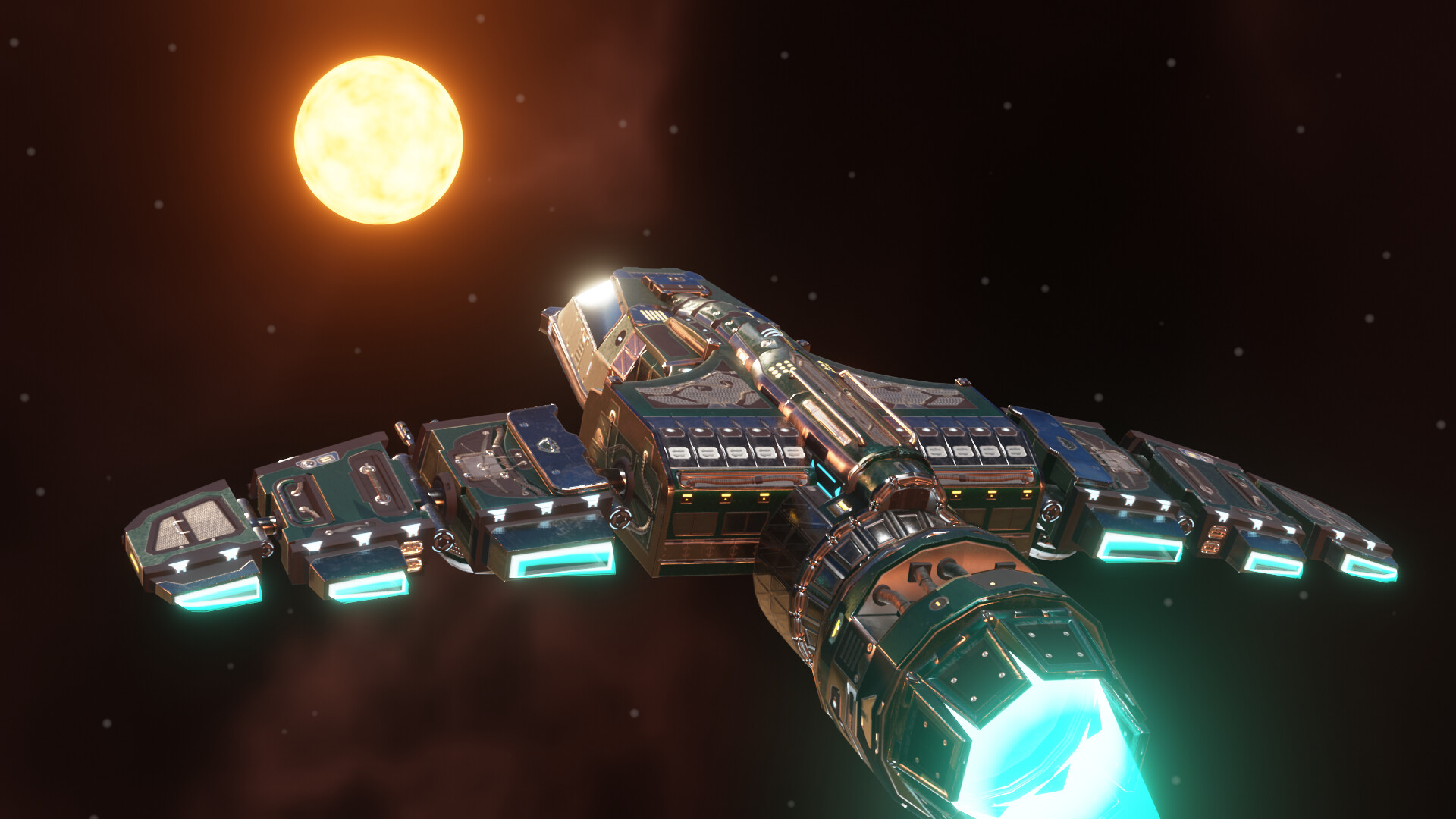 Artstation Green Phoenix Sci Fi Game Ready Spaceship Juan
