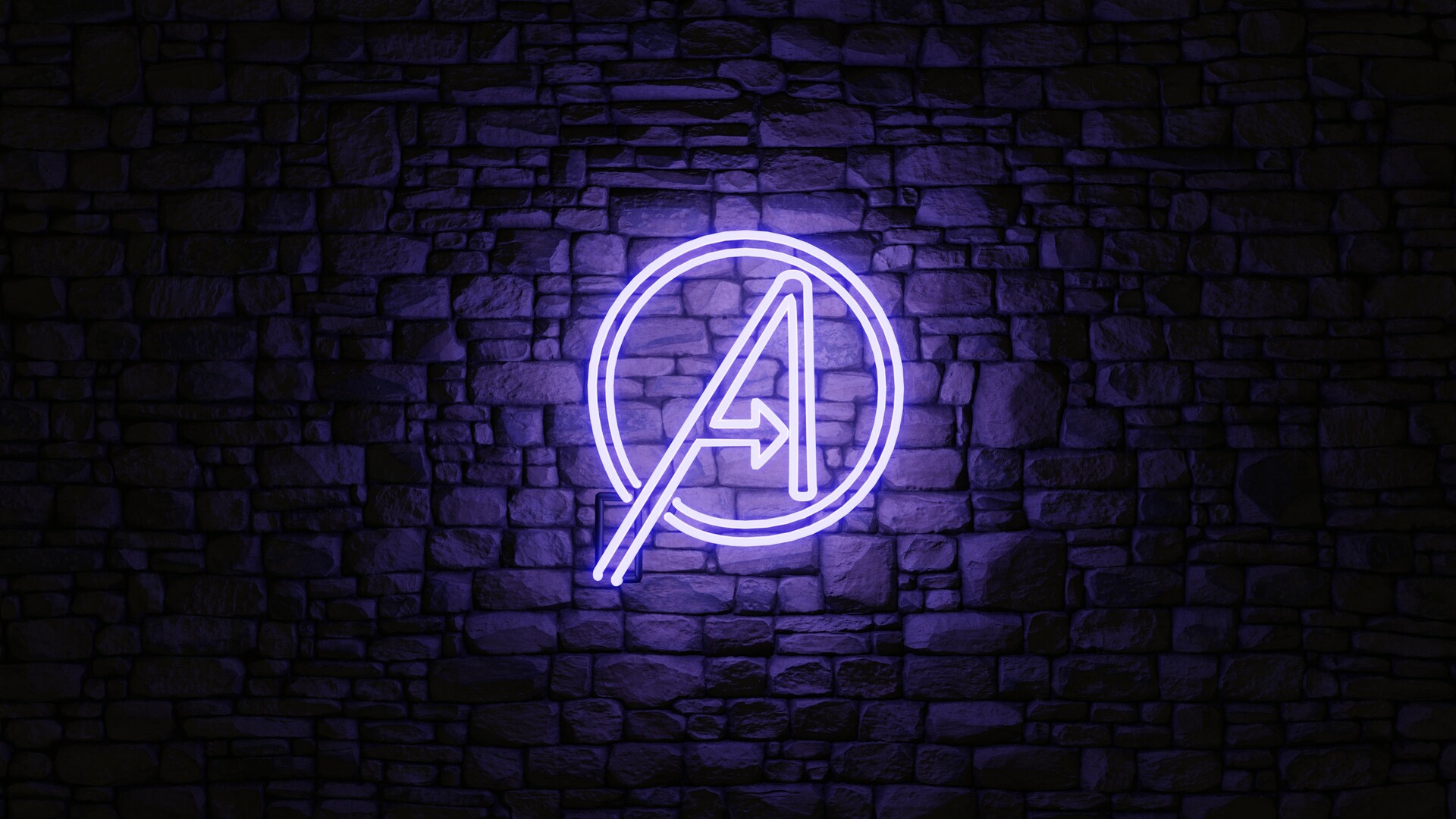 Avengers Endgame Neon Wallpaper