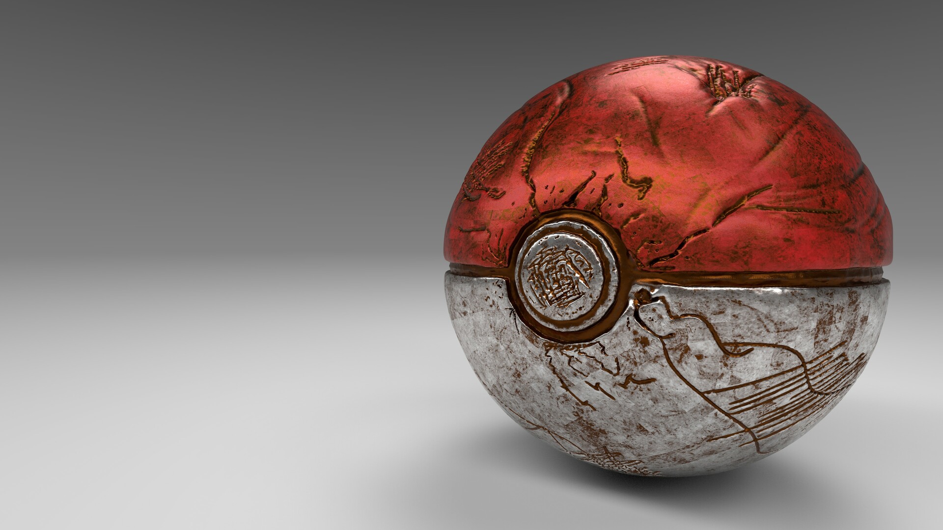 ArtStation Battle Damaged Pokéball
