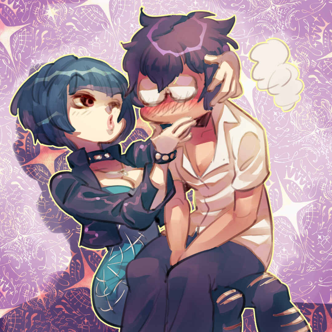 Tae Takemi &amp; Joker from Persona 5.