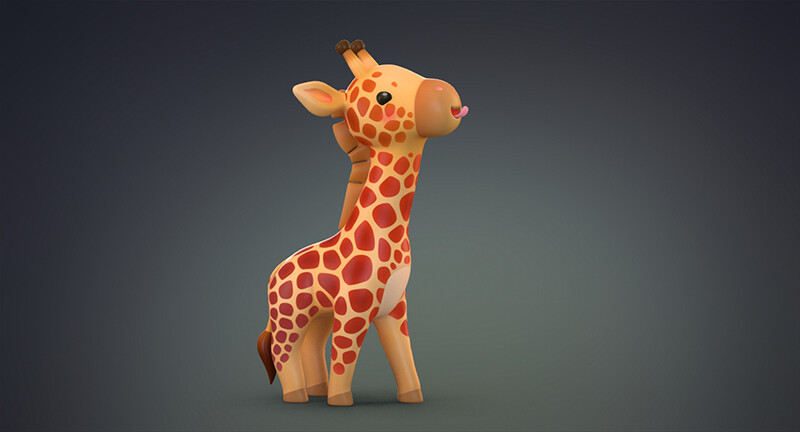 ArtStation - Cartoon Giraffe