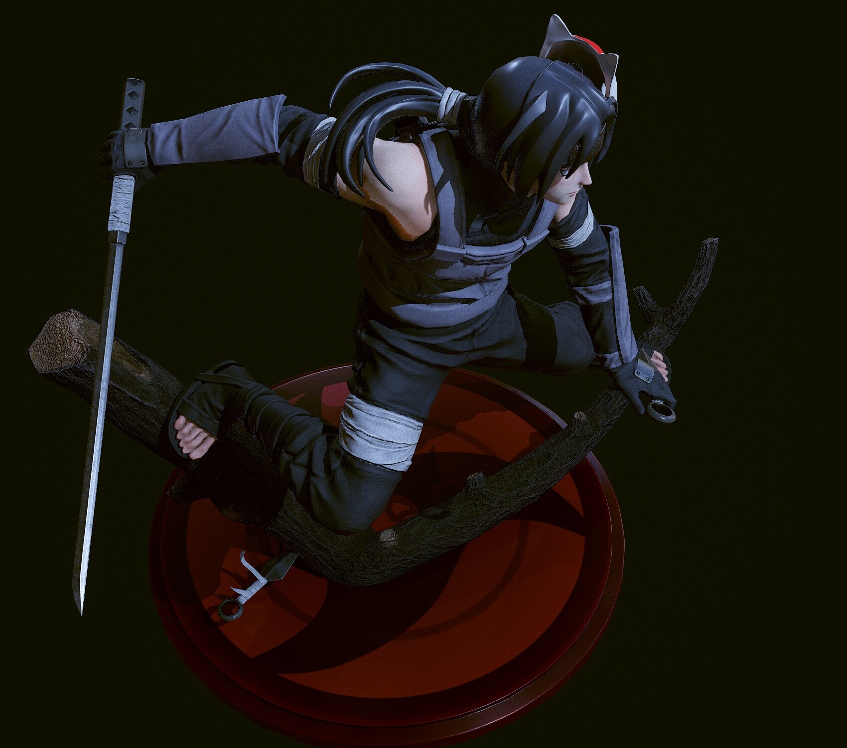 Uchiha Itachi GEM Anbu ver figure fan art.