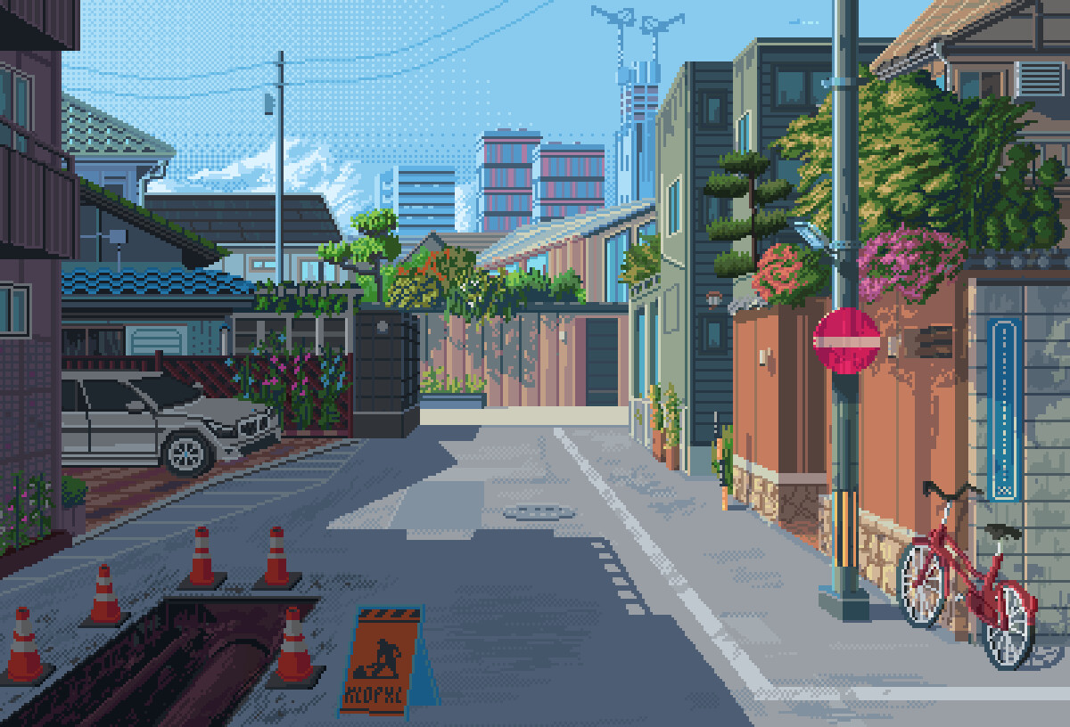 ArtStation Various pixel art scenes