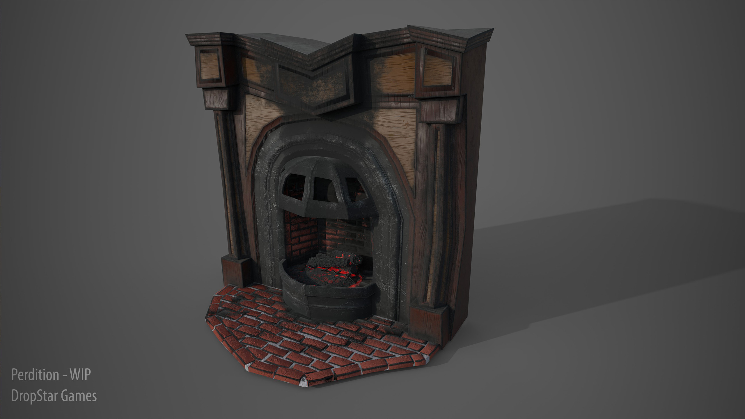 Fireplace - Rendered in Iray