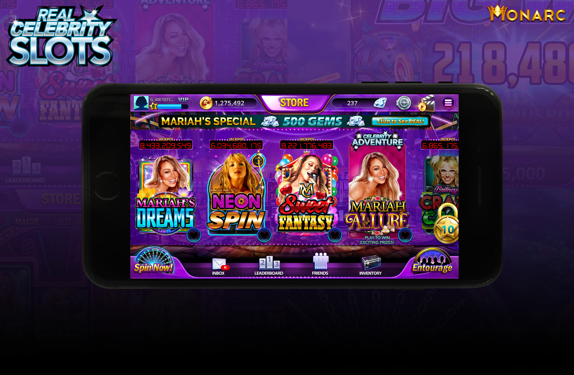 Jimmy Kowalski Real Celebrity Slots Mobile Social Gaming App