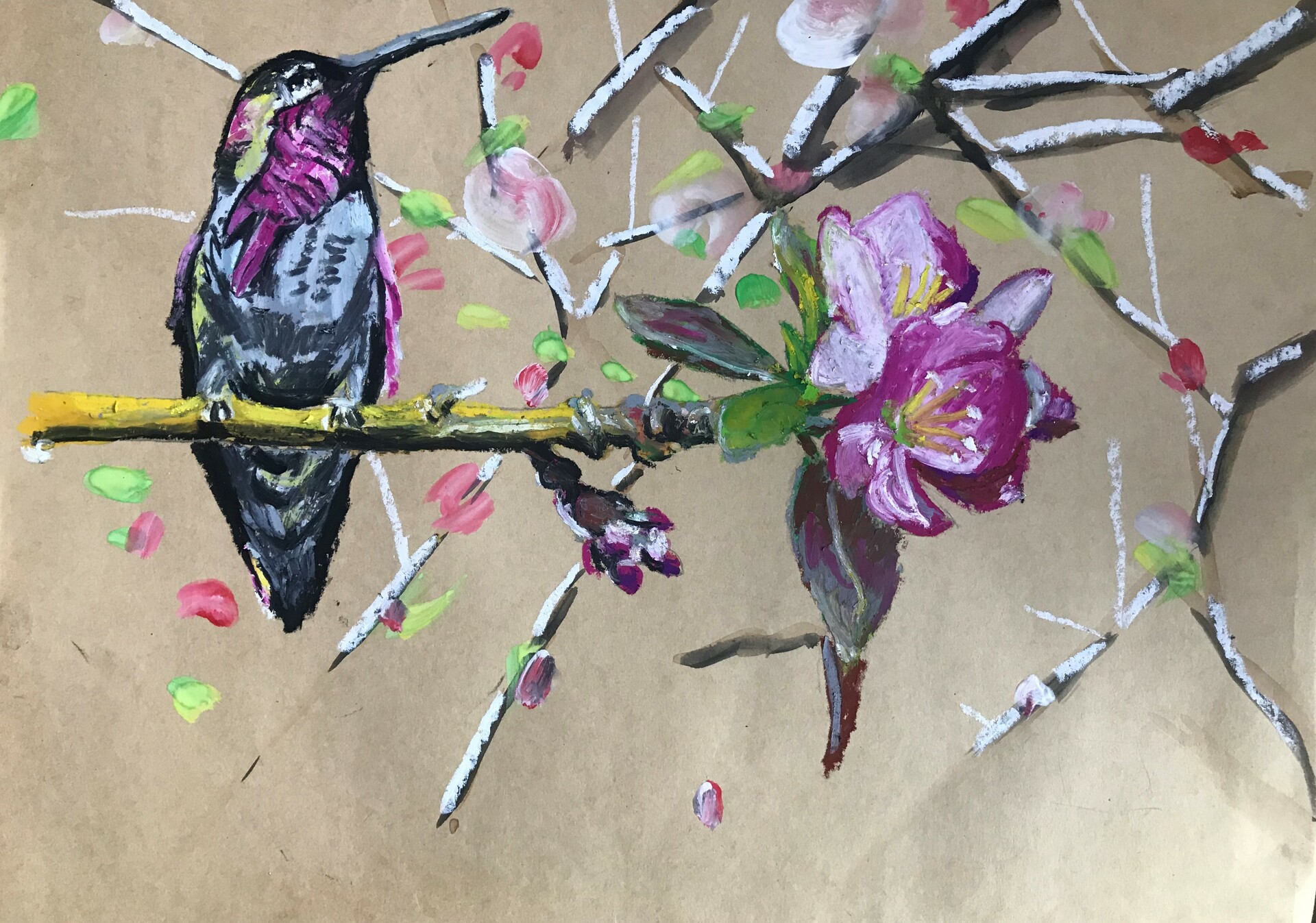 Artstation 桃花鸟