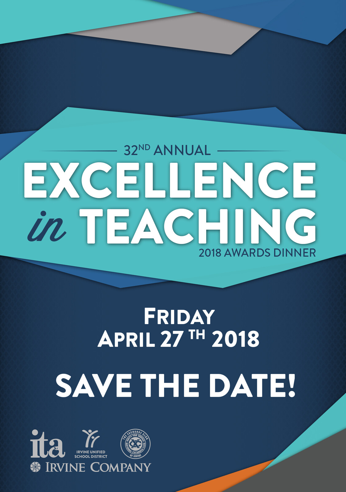 Excellence in Teaching Ceremony - Booklet Cover 2018