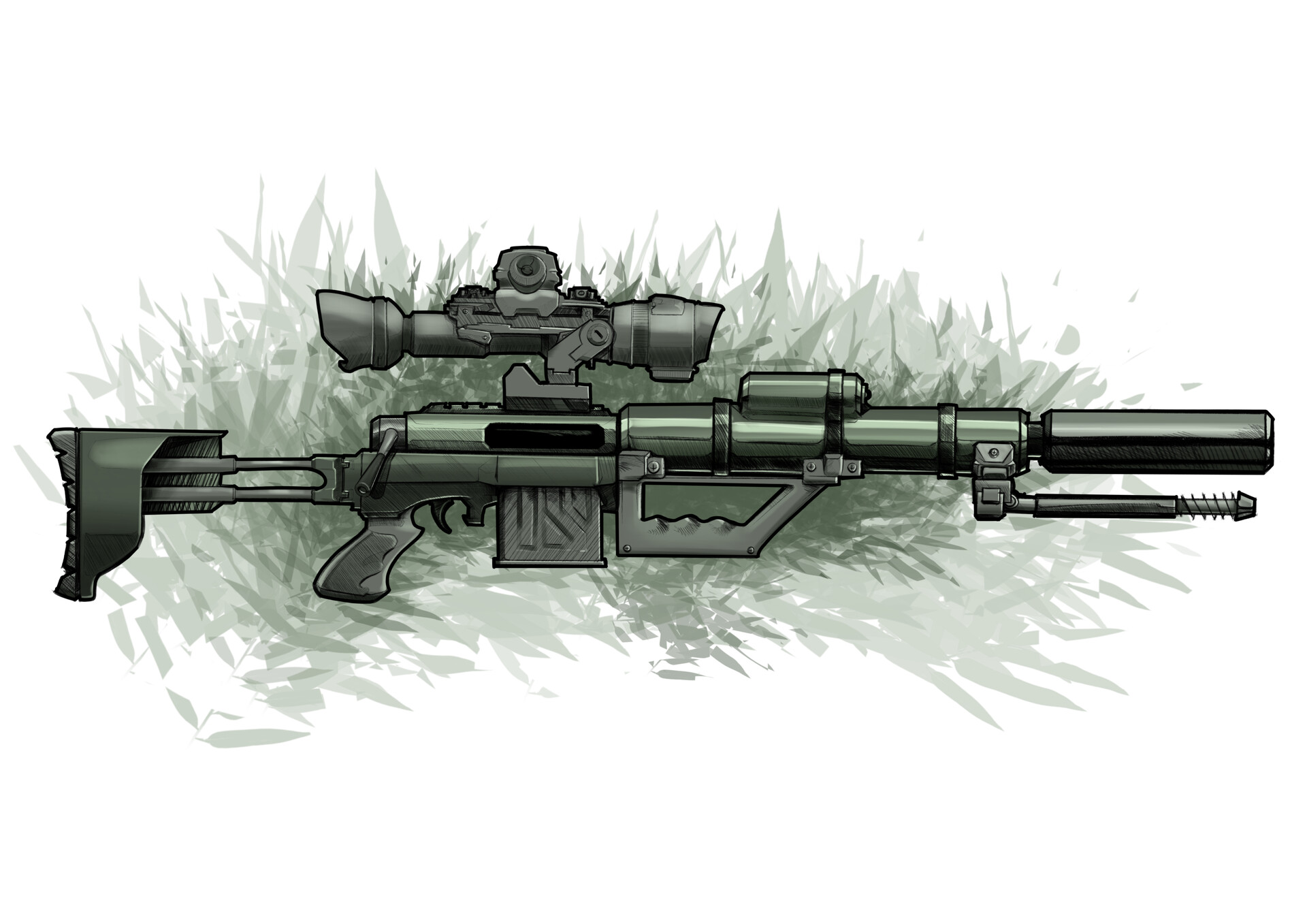 Artstation Suppressed Cheytac M0 With H1a Custom Scope Safak Karabal