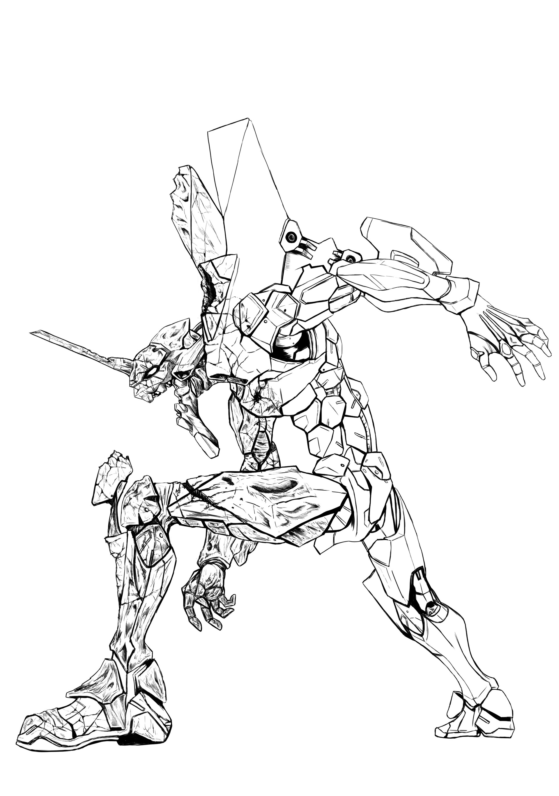 Unit-01 #neongenesis #evangelion #eva01 #anime #manga #panel #drawing