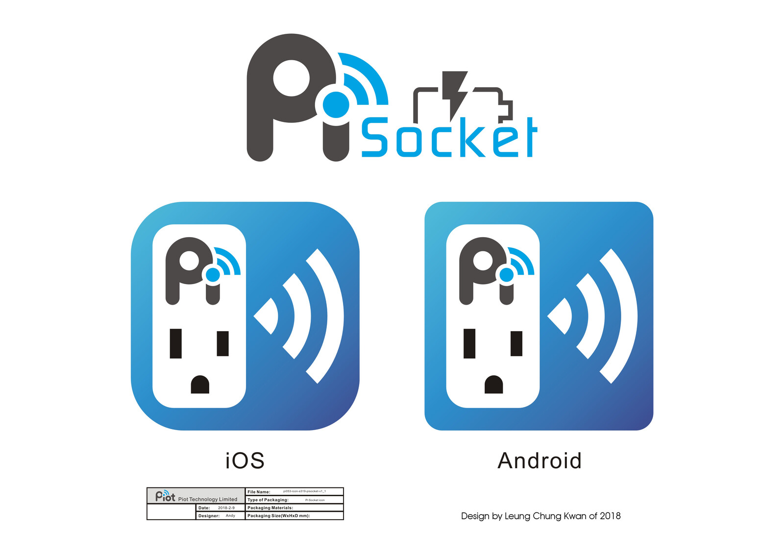 💎 App Icon | Design by Leung Chung Kwan on 2018 💎
App Name︰Pisocket | Client︰Piot Technology Limited
