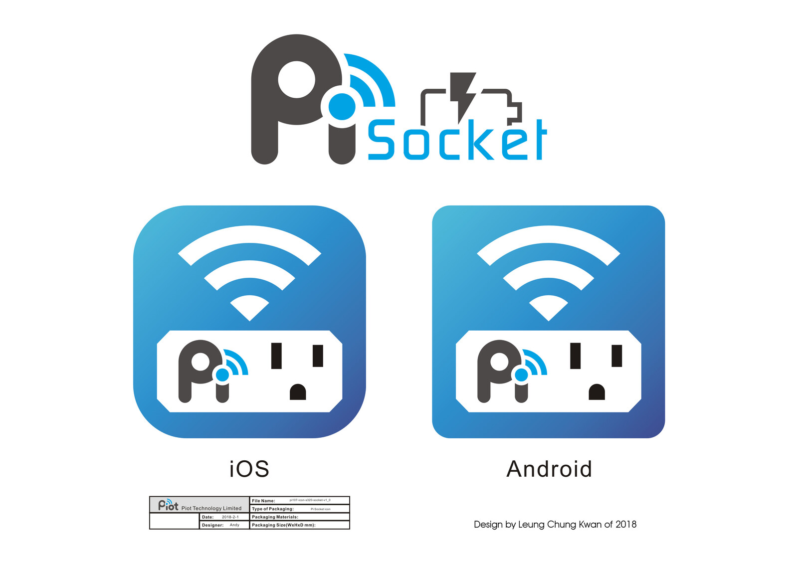 💎 App Icon | Design by Leung Chung Kwan on 2018 💎
App Name︰Pisocket | Client︰Piot Technology Limited