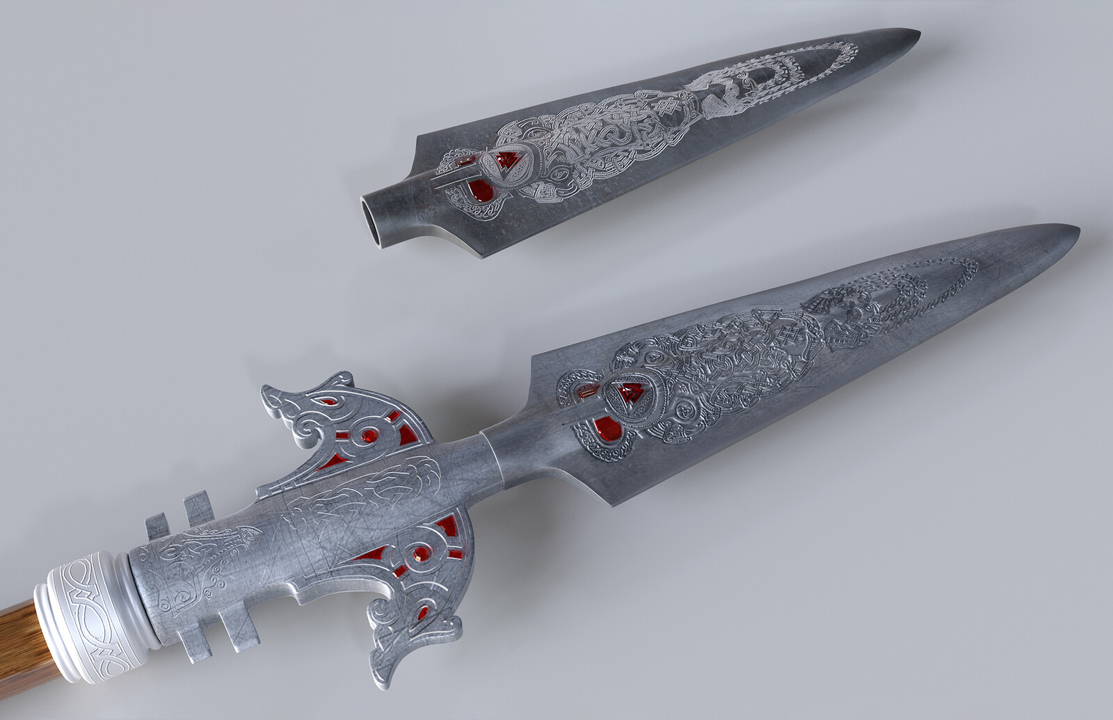 Odin's spear Gungnir concept art.