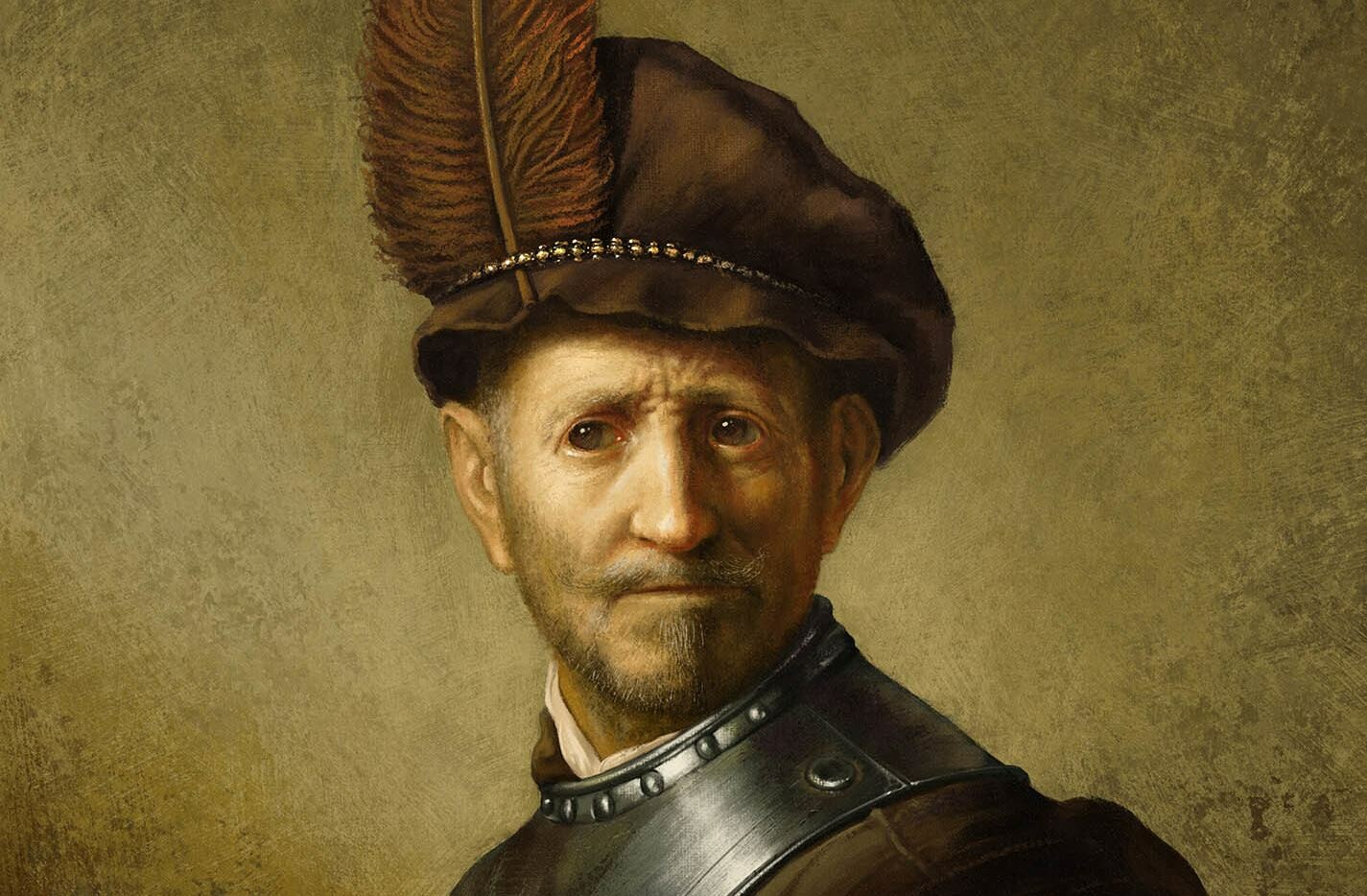 Digital Painting of a real Rembrandt - Old Style Portrait Painting
