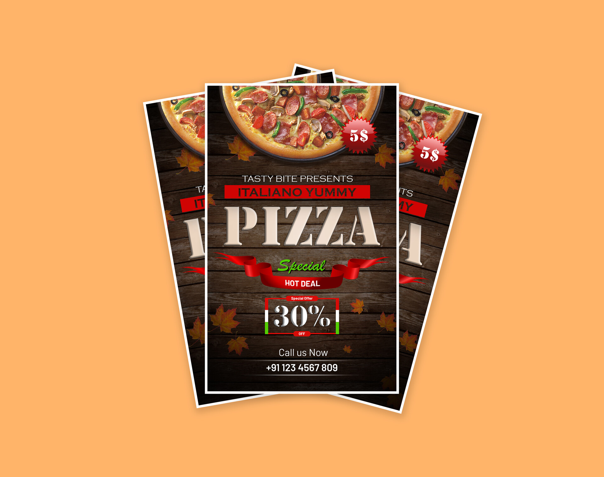 Artstation Pizza Flyer Design Harjinder Hari