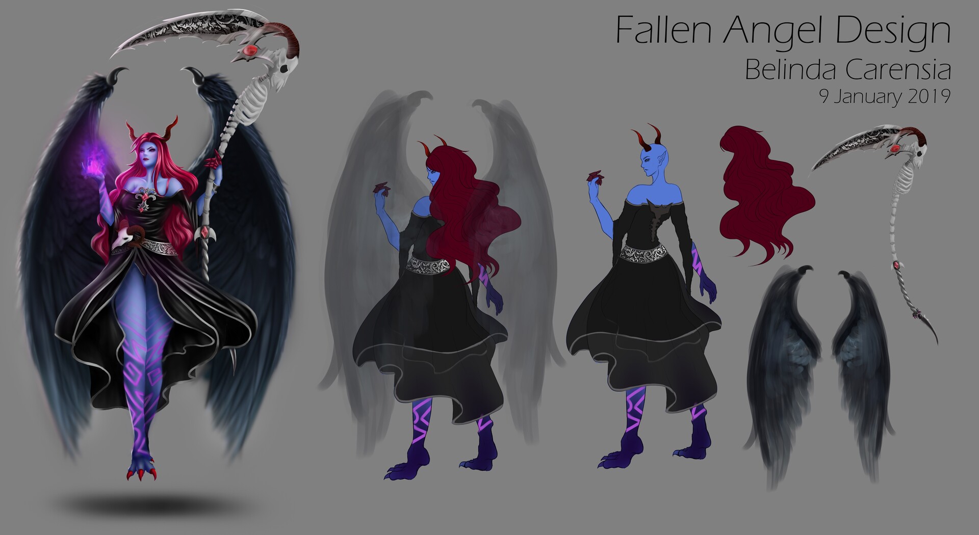 Artstation Fallen Angel Character Design Belinda Carensia