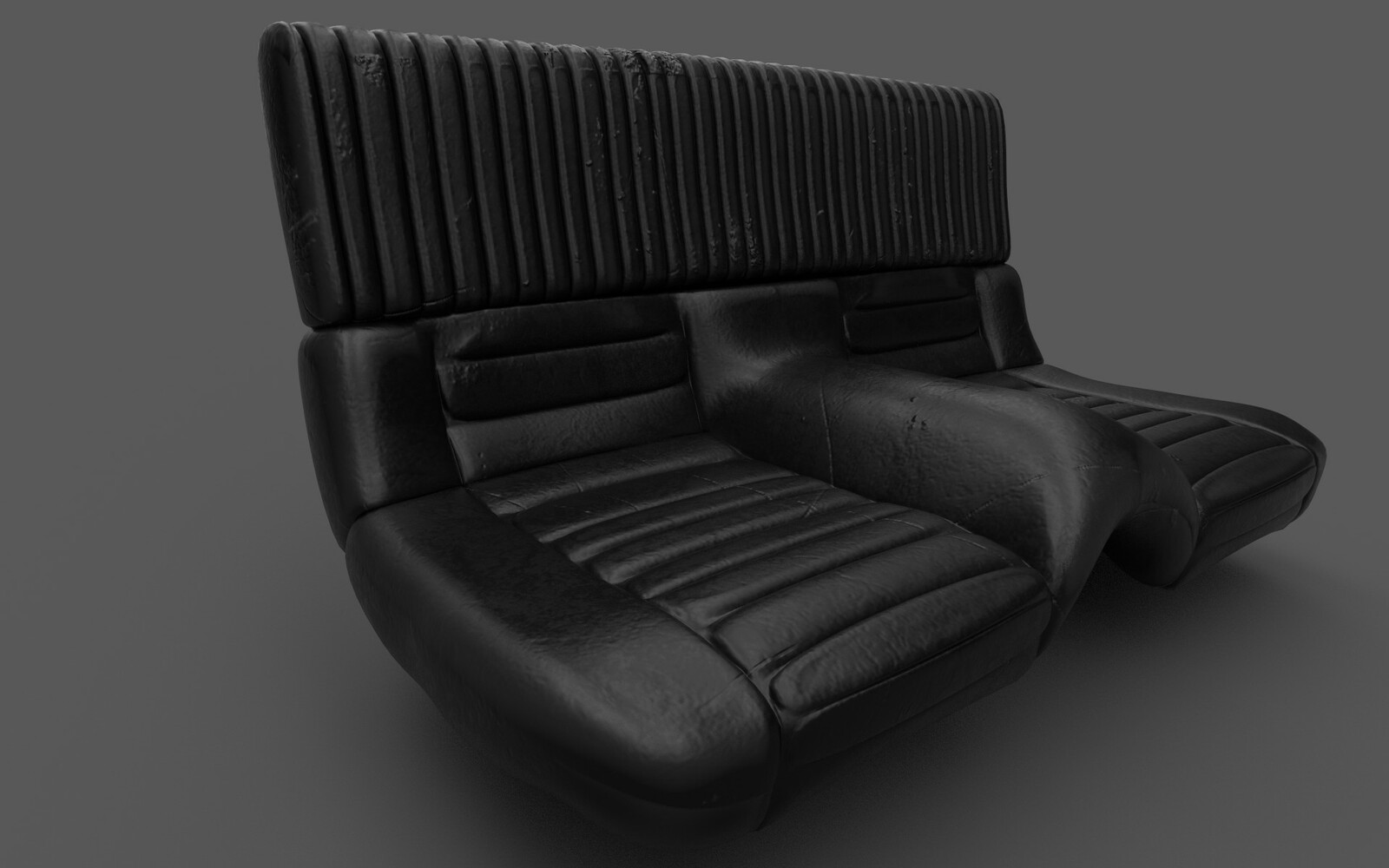 Leather Back Seat for 1965 Ford Mustang Fastback 3/4 View
