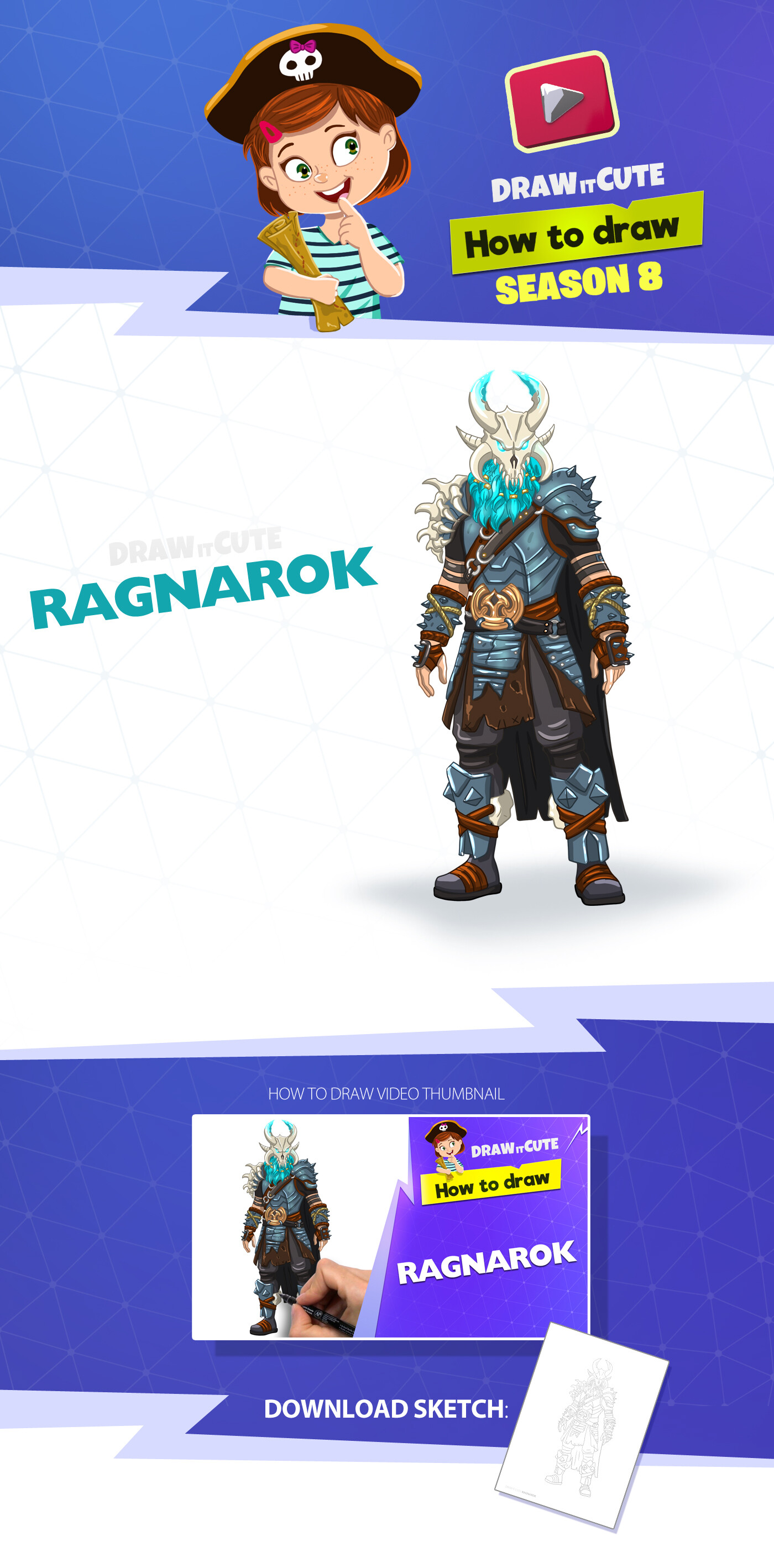 Artstation How To Draw Ragnarok Fortnite Drawing Tutorial Drawitcute Com