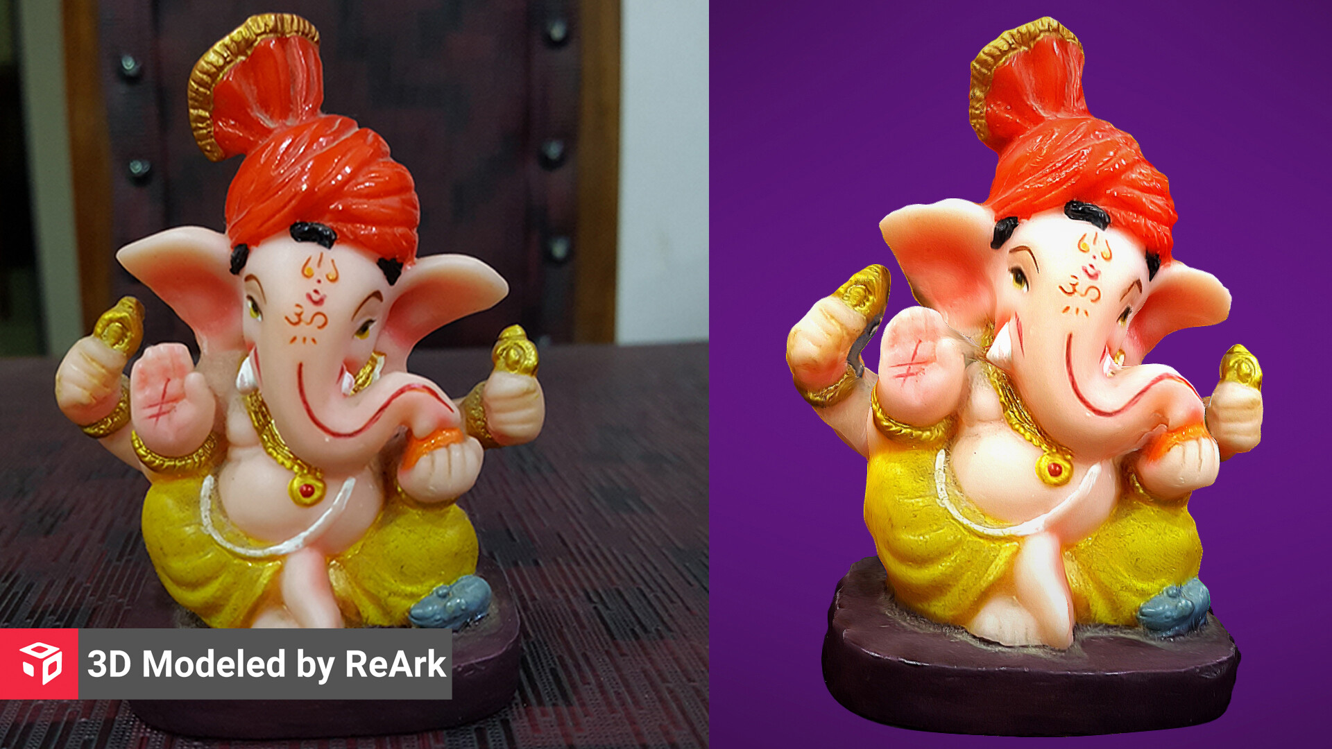 Artstation Ganpati Murti Reark 3d