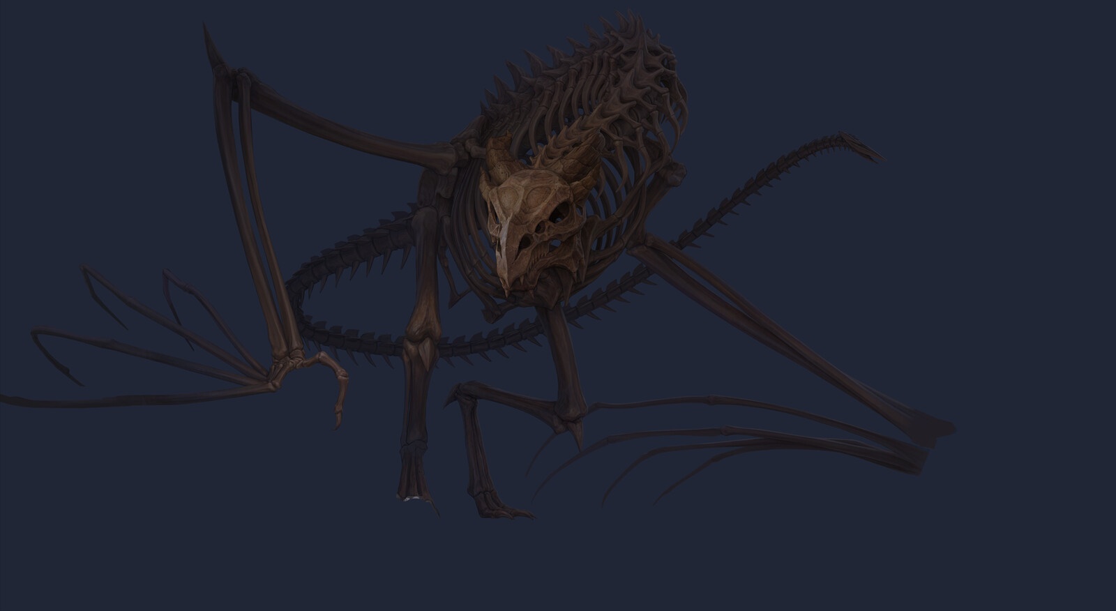 Completed dragon skeleton