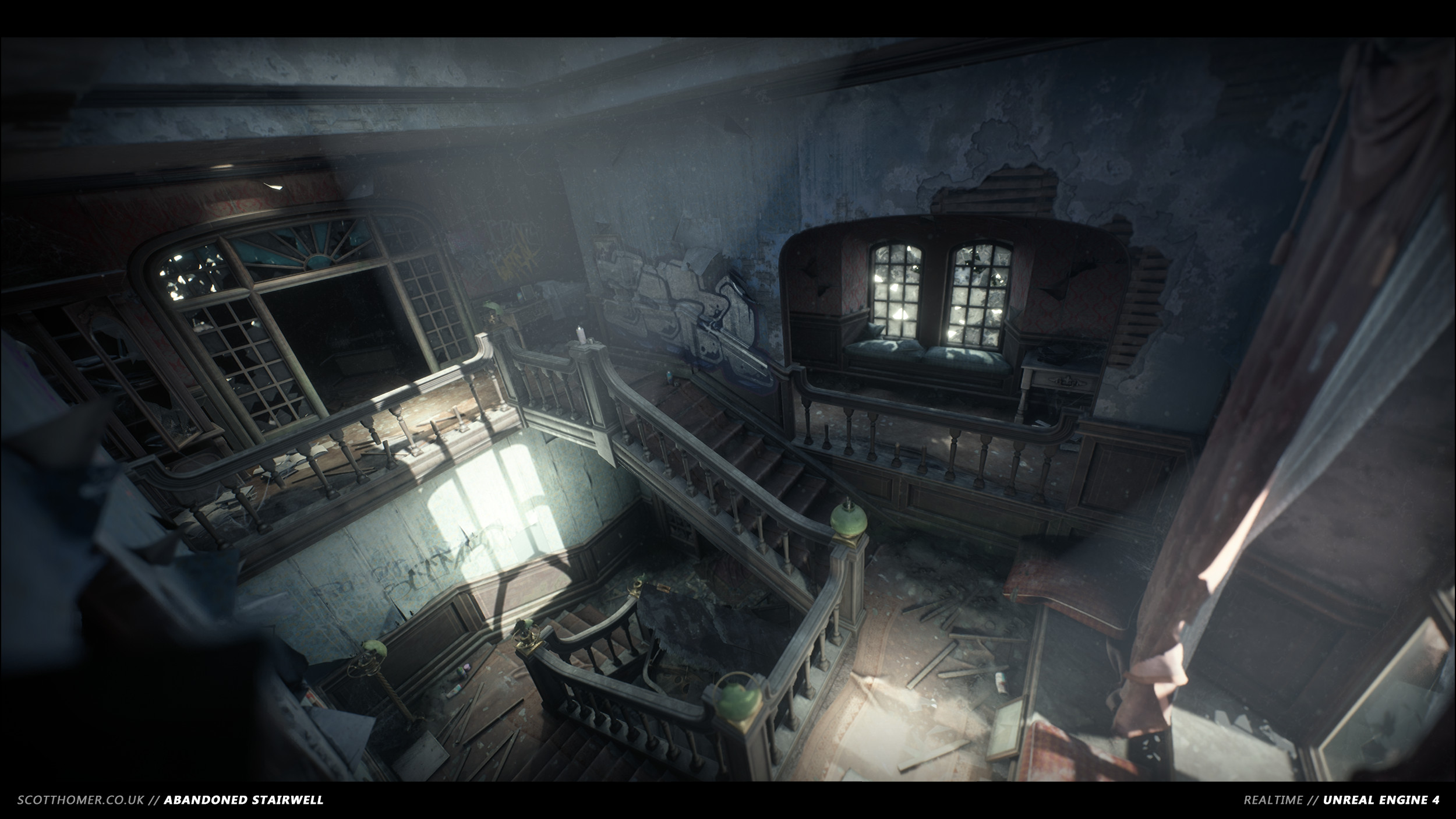 Scott Homer - [UE4] - Abandoned Stairwell Personal Project