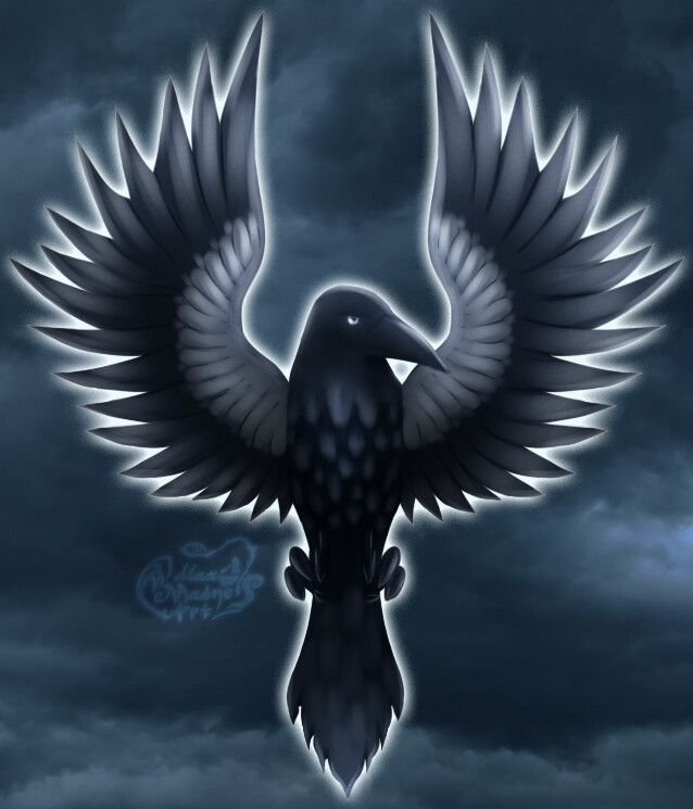 artstation crow wallpaper max kliuzko