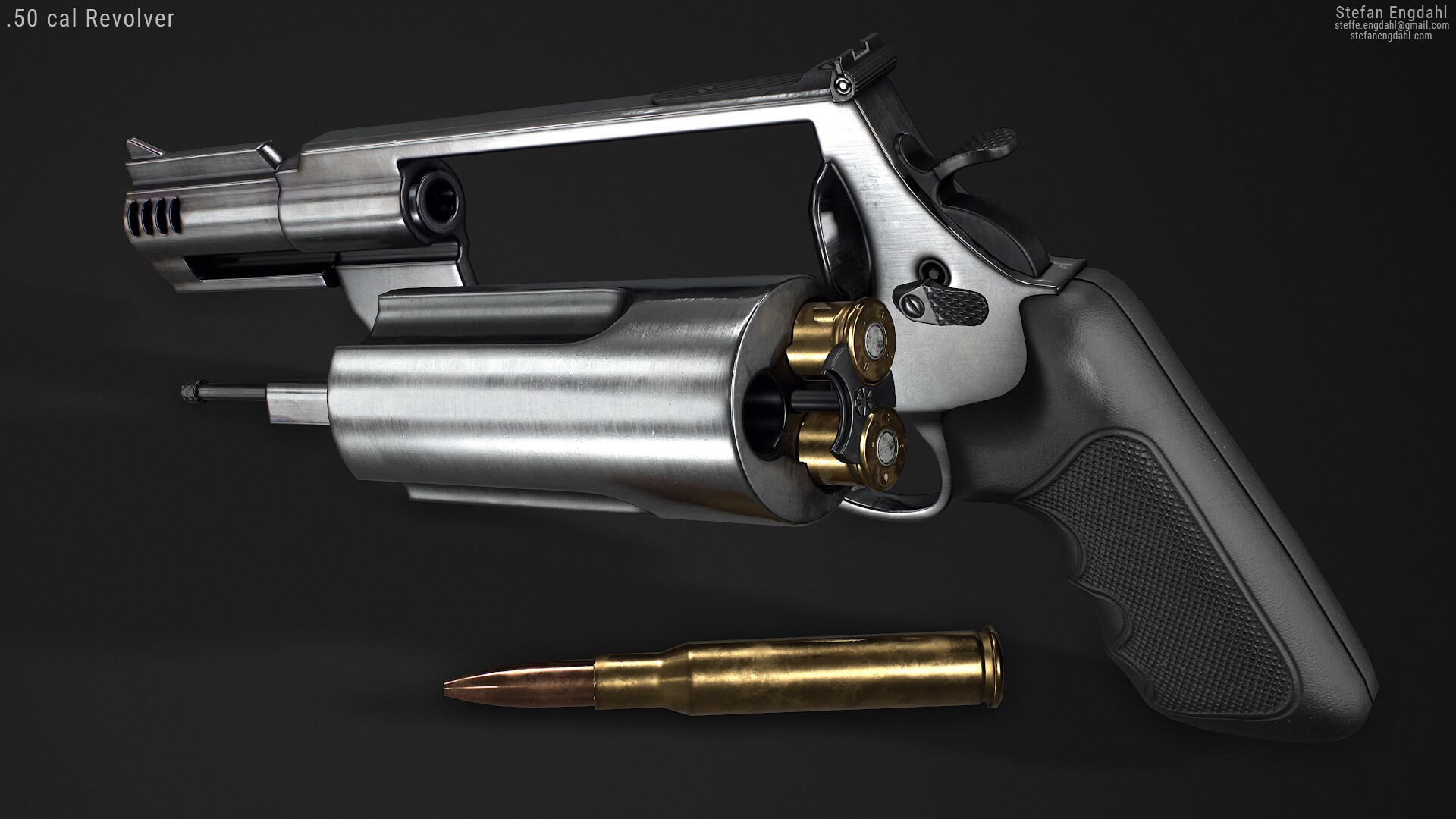 Artstation 50 Cal Revolver Stefan Engdahl