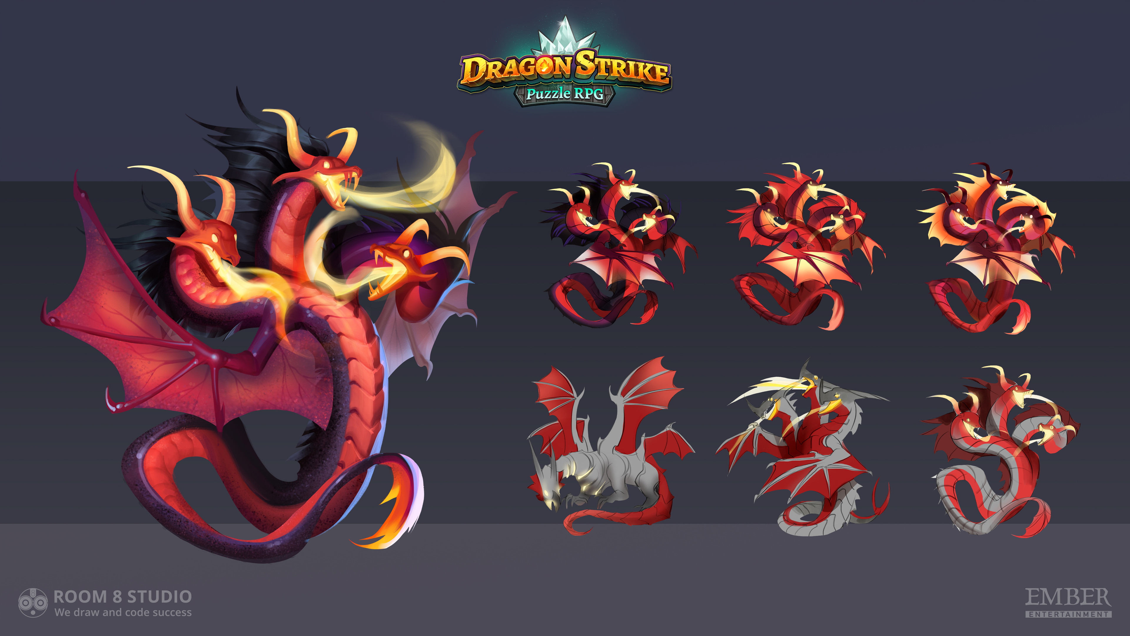 Artstation Dragon Strike Red Dragons Room 8 Studio