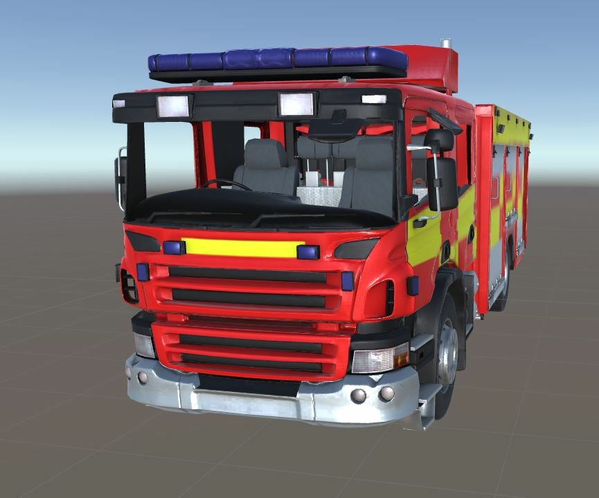 Artstation Scania Fire Truck P380 Right Side Driver Andre
