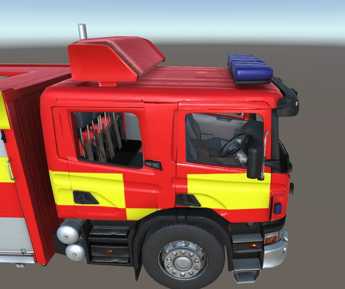 Artstation Scania Fire Truck P380 Right Side Driver Andre