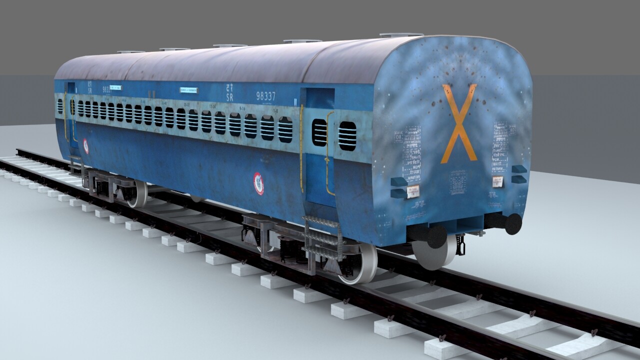 ArtStation Indian Train Compartment