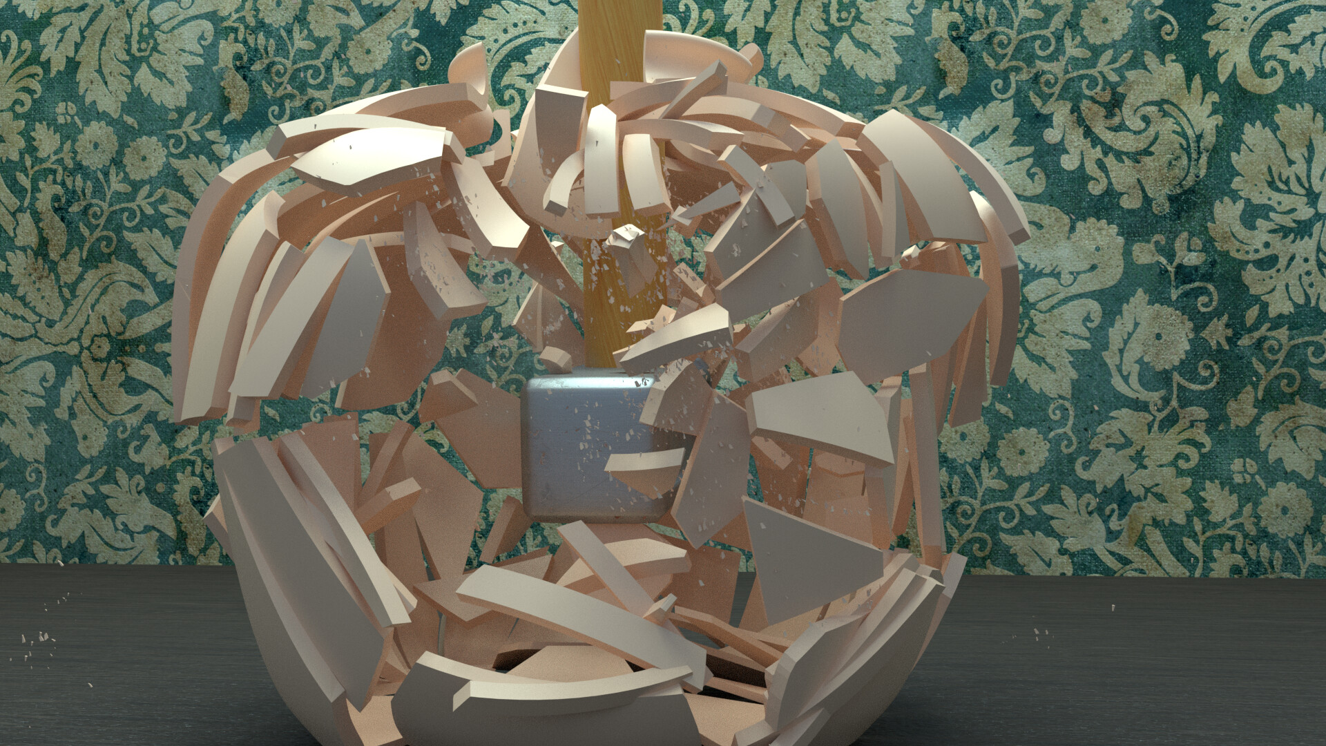 Thomas Campbell Vase Smash Rigid Body Study/Test