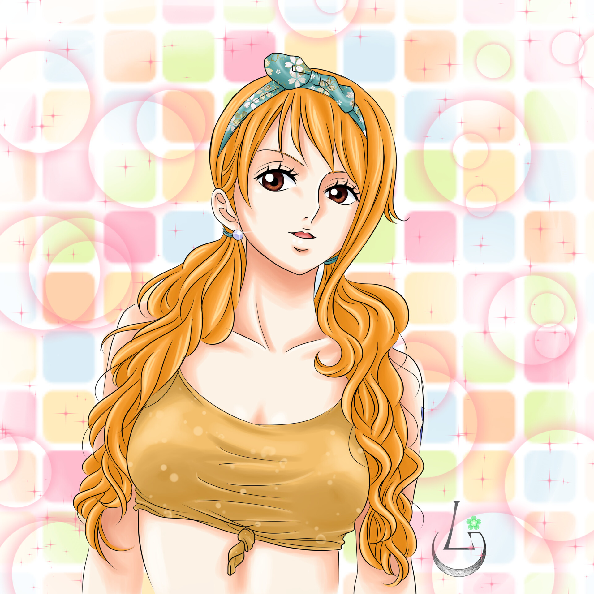 Fan art of Nami from the manga and anime "One Piece" by E...