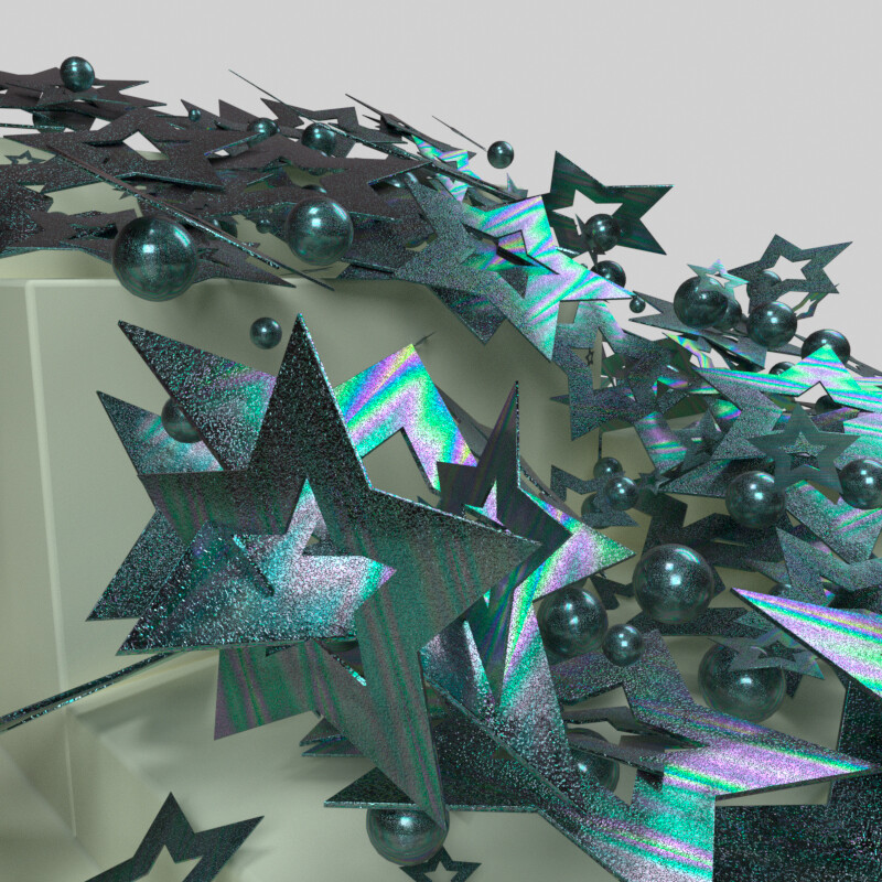 Same material, Three area lights