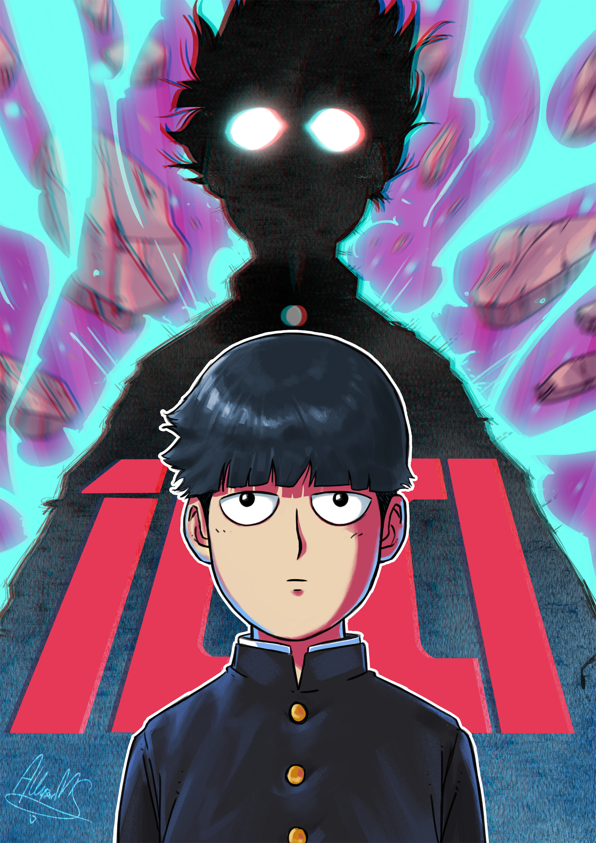 Shigeo Kageyama from Mob Psycho 100. Prints are available on my