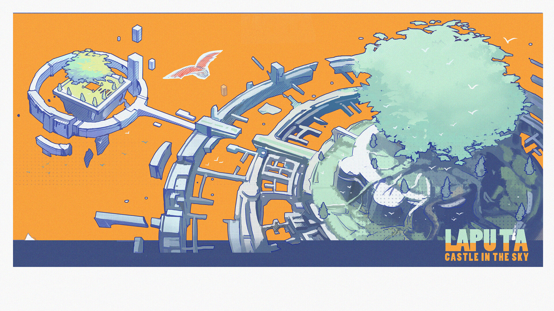 天空の城ラピュタ x】② 台湾 天空の城ラピュタ 劇場 特典 A3 ポスター