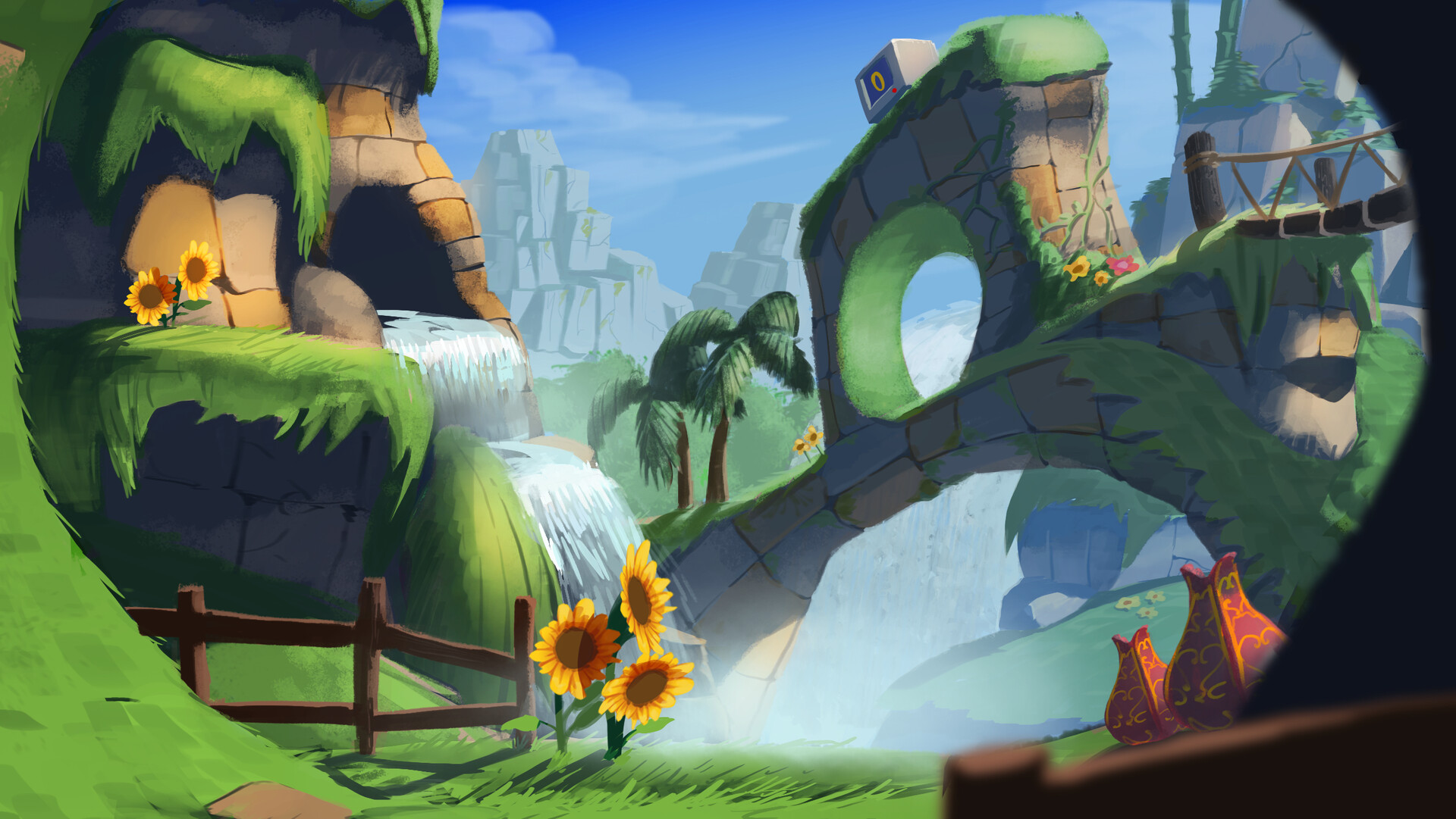 Green hill zone made from dreamworks