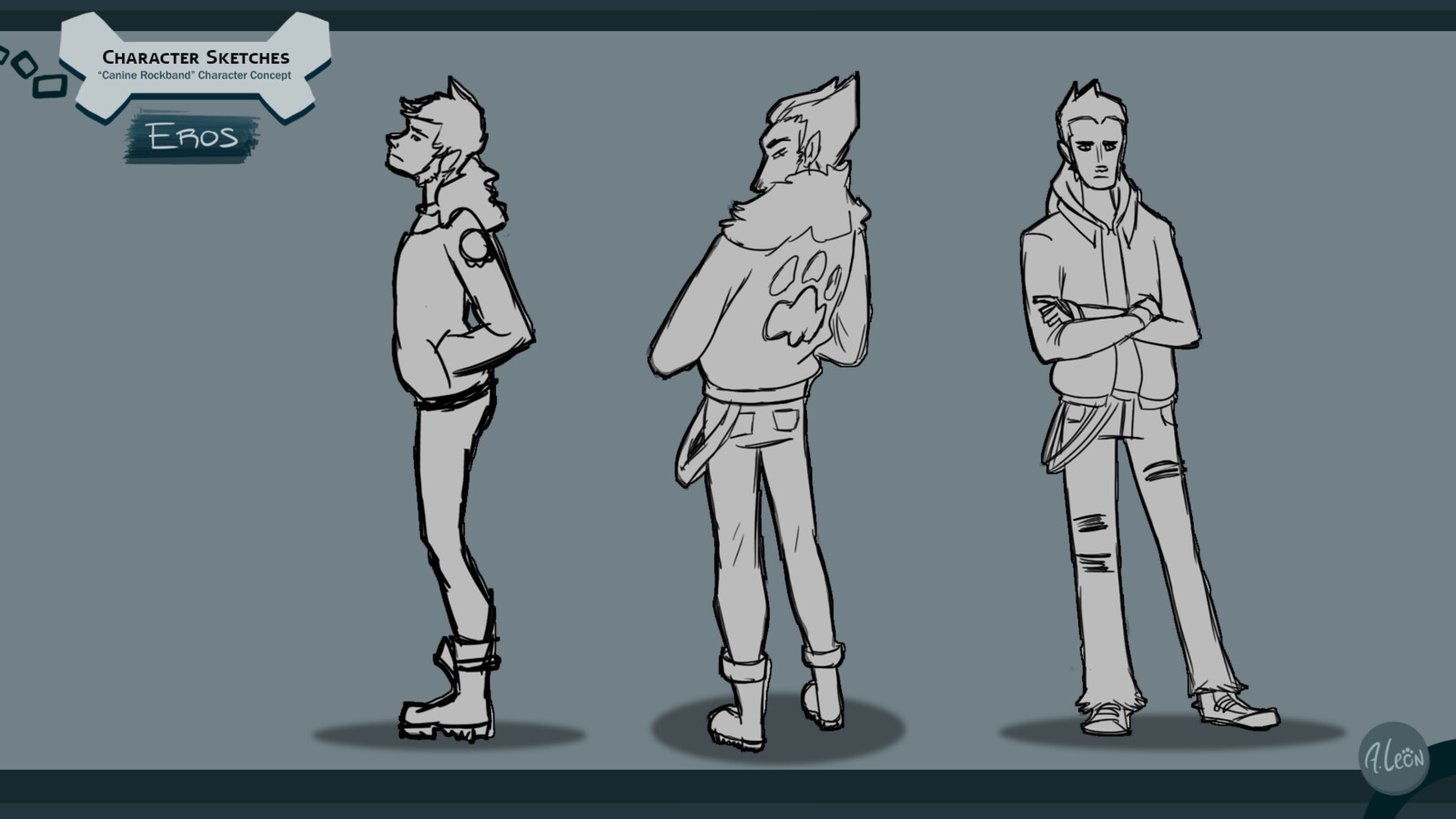 First sketched explorations for Eros.