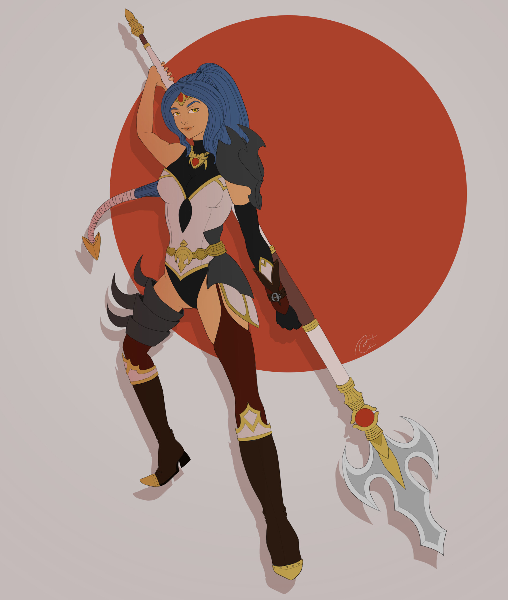 Artstation Spear Warrior Jennifer Chien