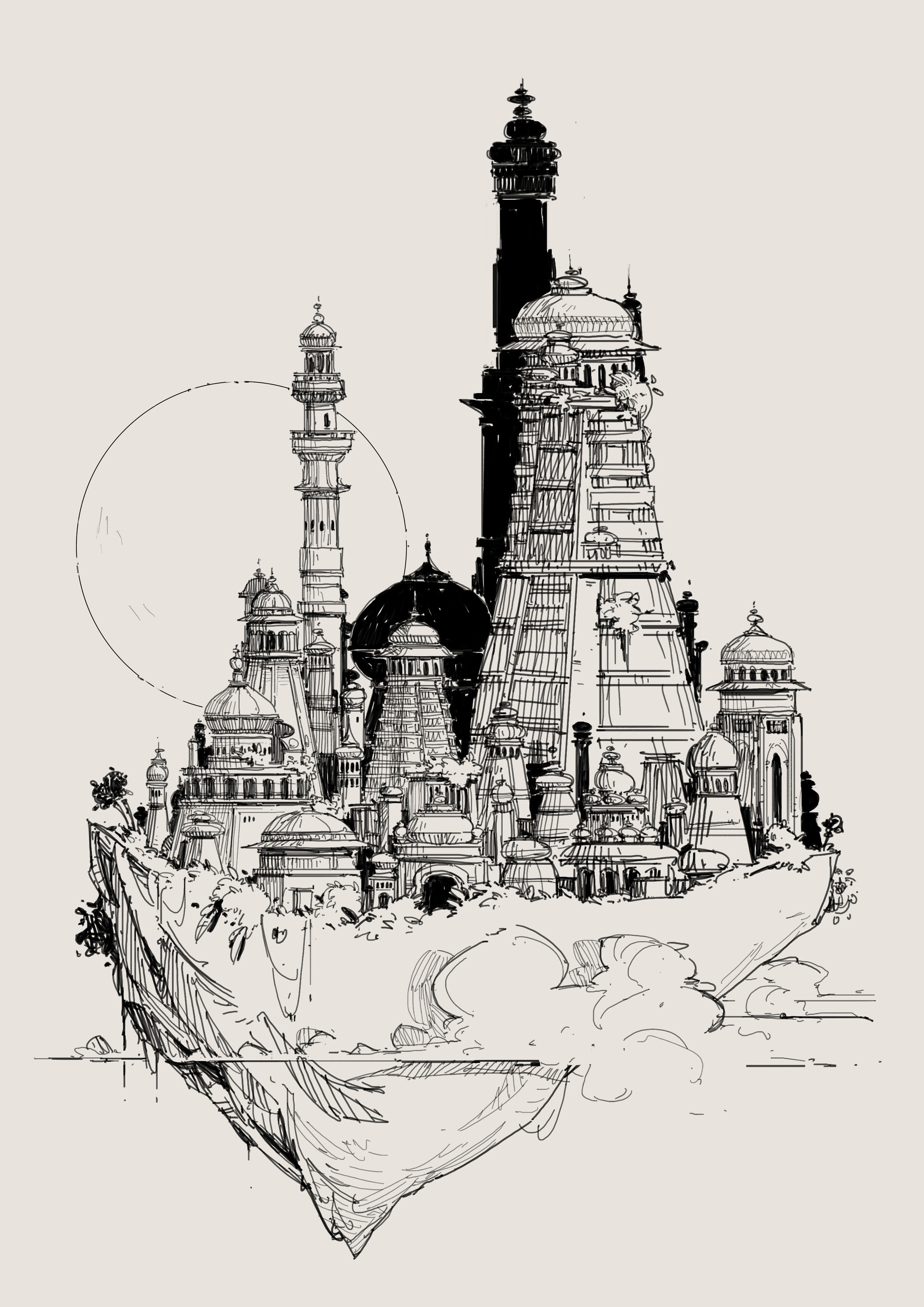 ArtStation Daily Sketch Floating City