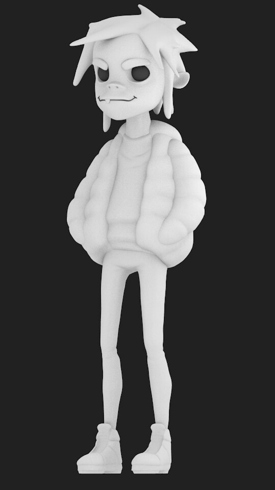 Artstation 2d Gorillaz 3d Model Chris Tsikas
